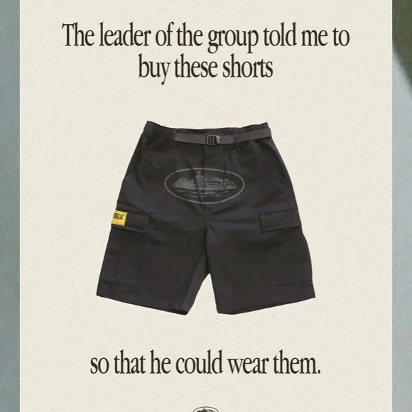 Corteiz all black Cargo shorts